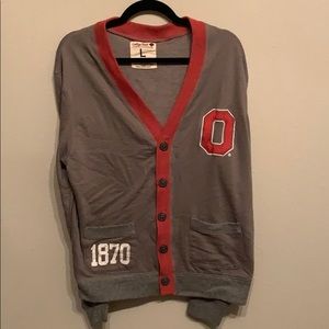 Ohio State cardigan sweater
